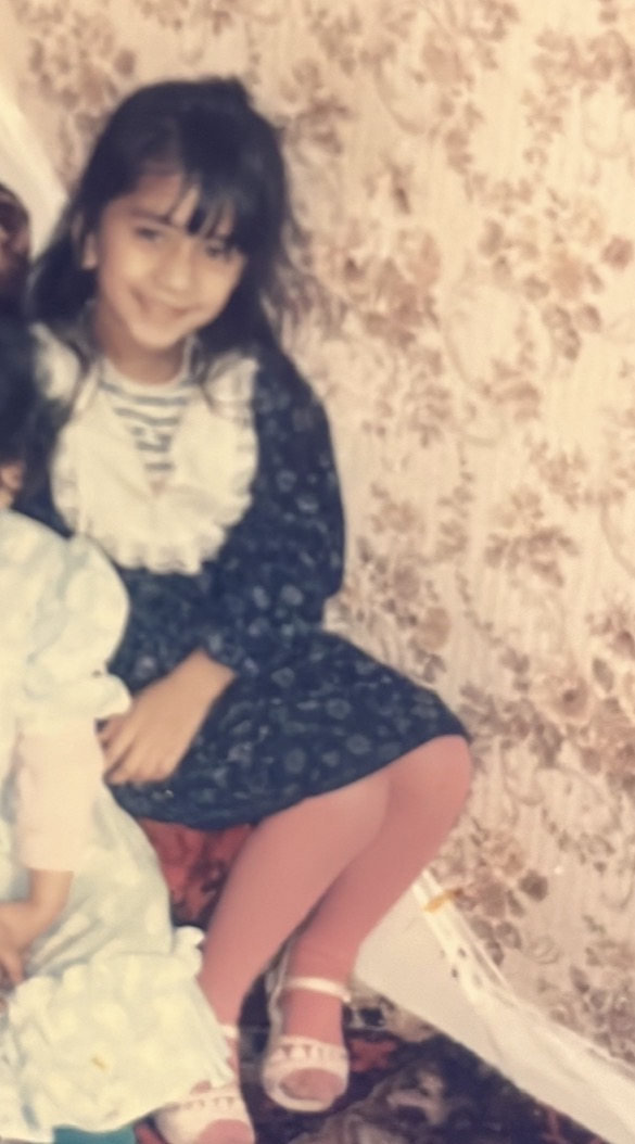 A childhood photograph of Sima